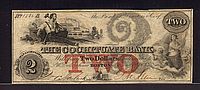 Boston, MA, The Cochituate Bank $2, 1853, Very Fine